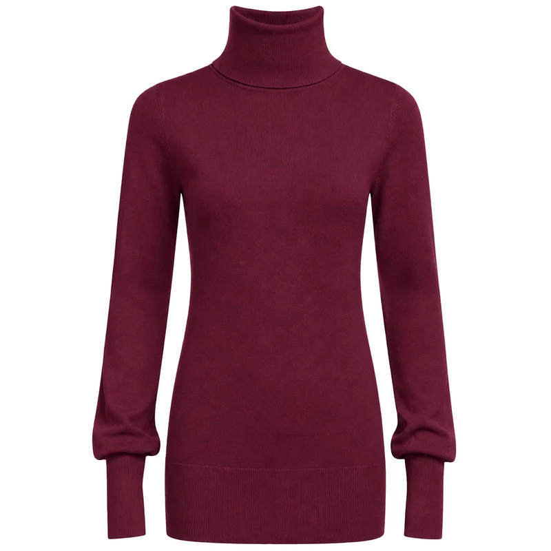 Only-M Trui Ballonmouw Bordeaux | Tall