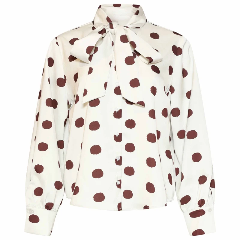 Smashed Lemon Blouse Stip Offwhite | Tall