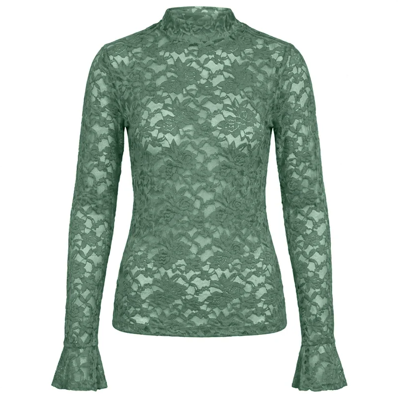 Longlady Shirt Tinke Grijsgroen | Tall