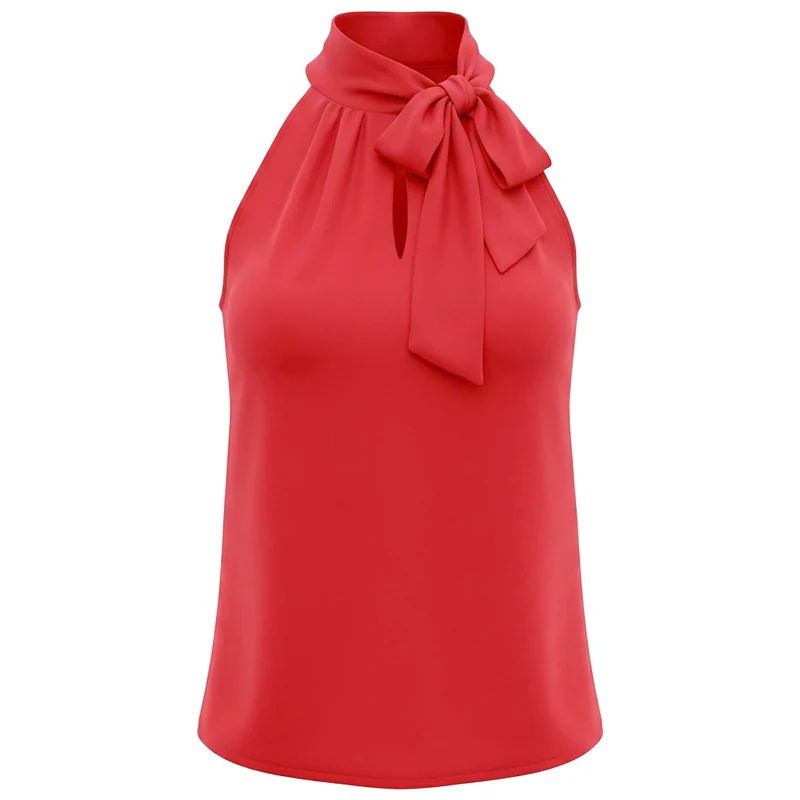 Only-M Blouse Strikhals Koraal | Tall