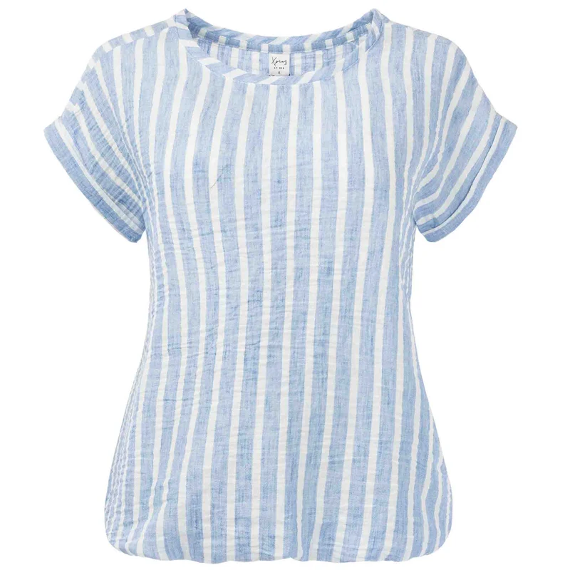 NED Shirt Brisia Linnen streep | Tall