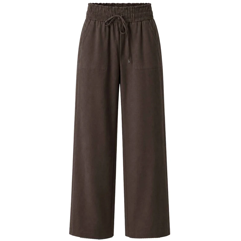 Only-M Broek Wijd Smock Bruin | Tall
