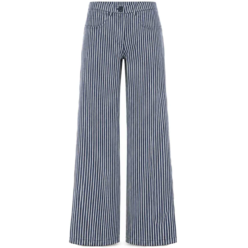 LongLady Broek Nellien Streep Blauw | Tall
