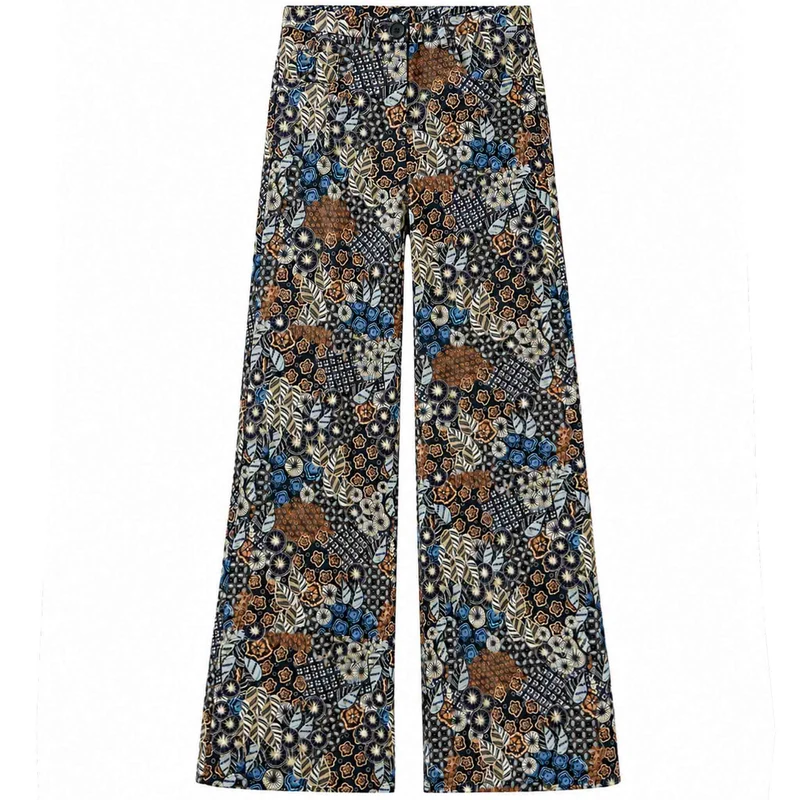 LongLady Broek Nellien Dessin Bruin | Tall