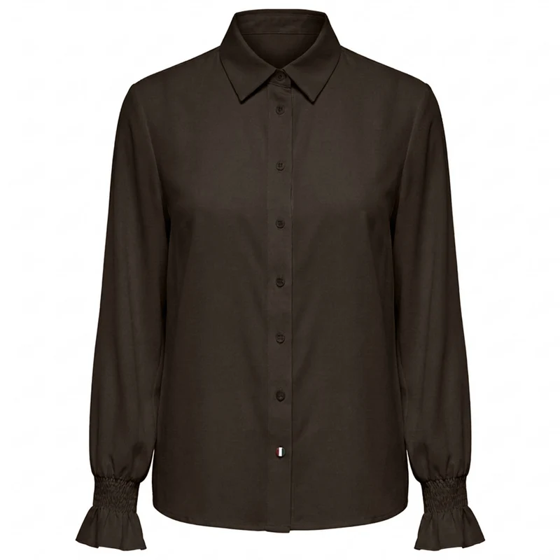 Only-M Blouse Travel Smock Donkerbruin | Tall