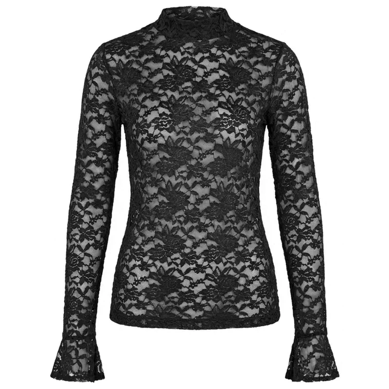 Longlady Shirt Tinke Zwart | Tall