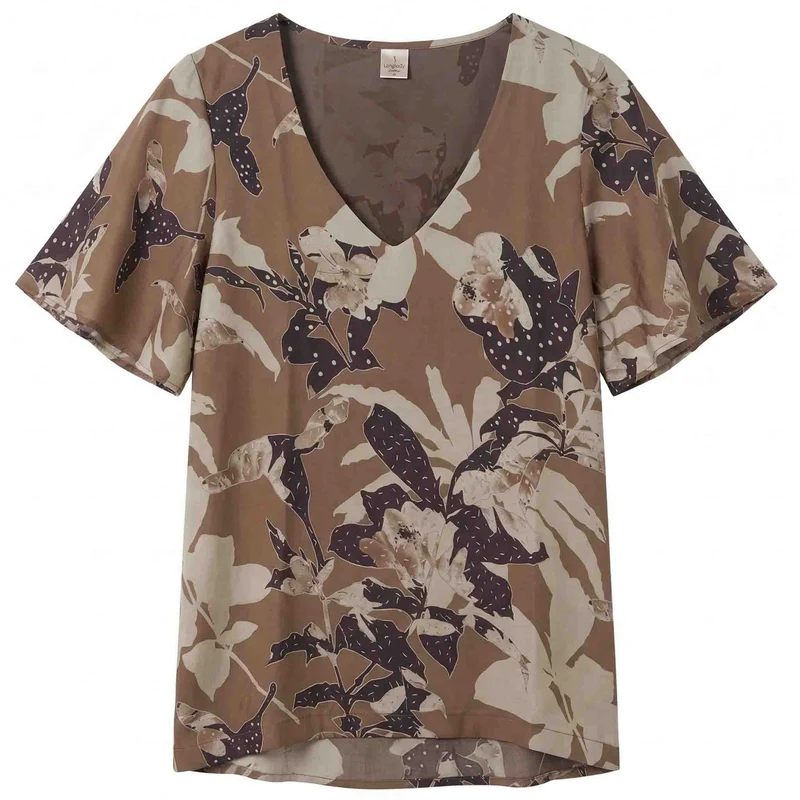 Longlady Blouse Tynka Bruin | Tall