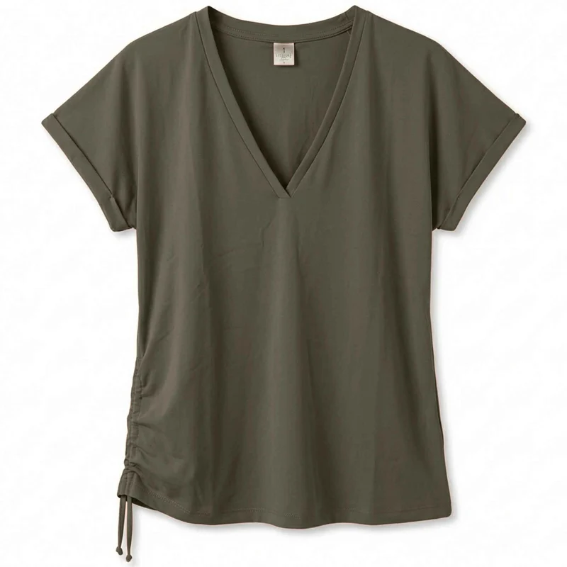 Longlady Shirt Toby Khaki | Tall