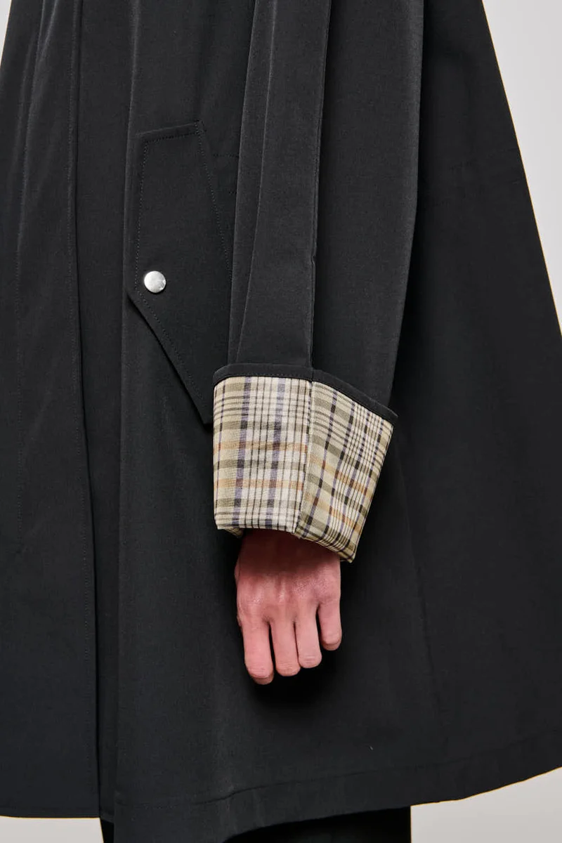 1000 York Raincoat in Two Layers Black