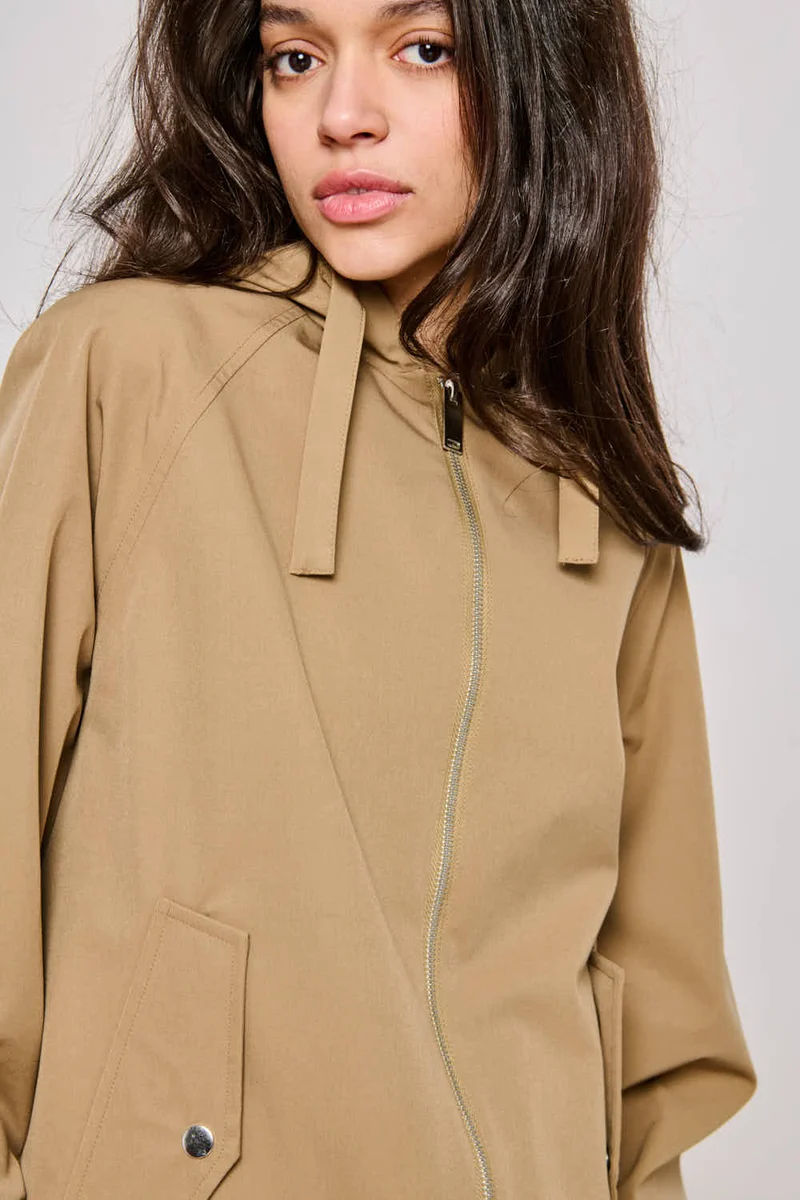 1200 Wien Short Parka Two Layers Incense