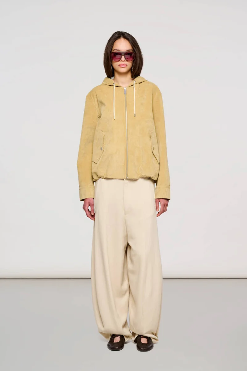 1220 York Short Parka in Velluto Burnished Gold