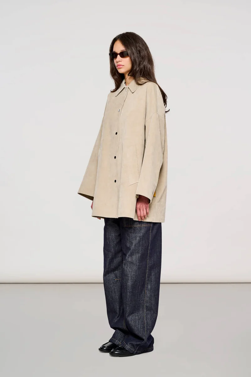1900 York Raincoat Parka in Velluto Oxford Tan