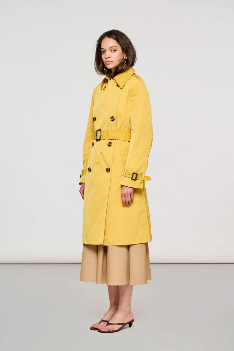 2500 Brera Trench Coat in Memory Ceylon Yellow