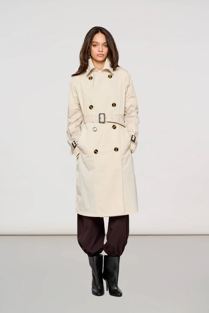 2500 Brera Trench Coat in Memory Bone White