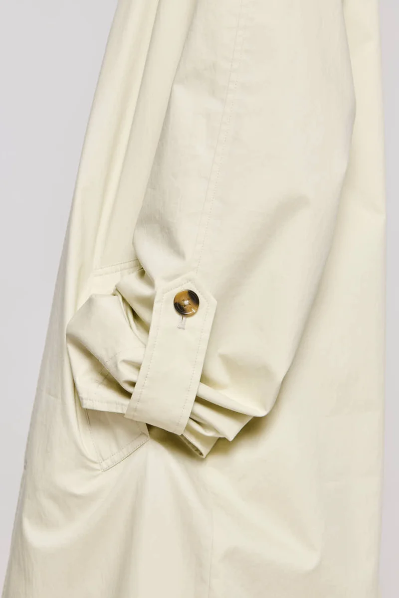 5000 Brera Trench in Cotone Smerigliato Bone White