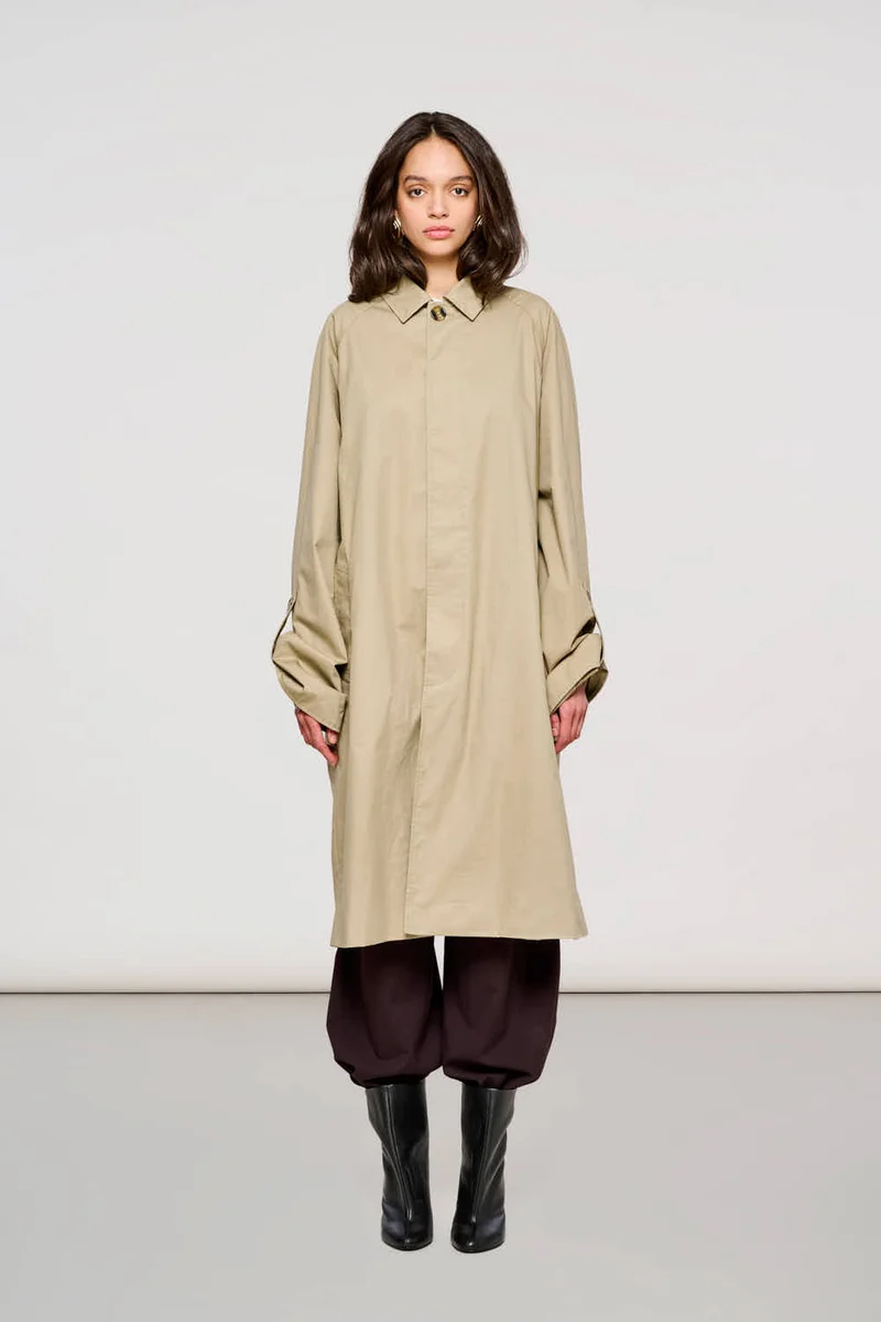 5000 Brera Trench in Cotone Smerigliato Oxford Tan