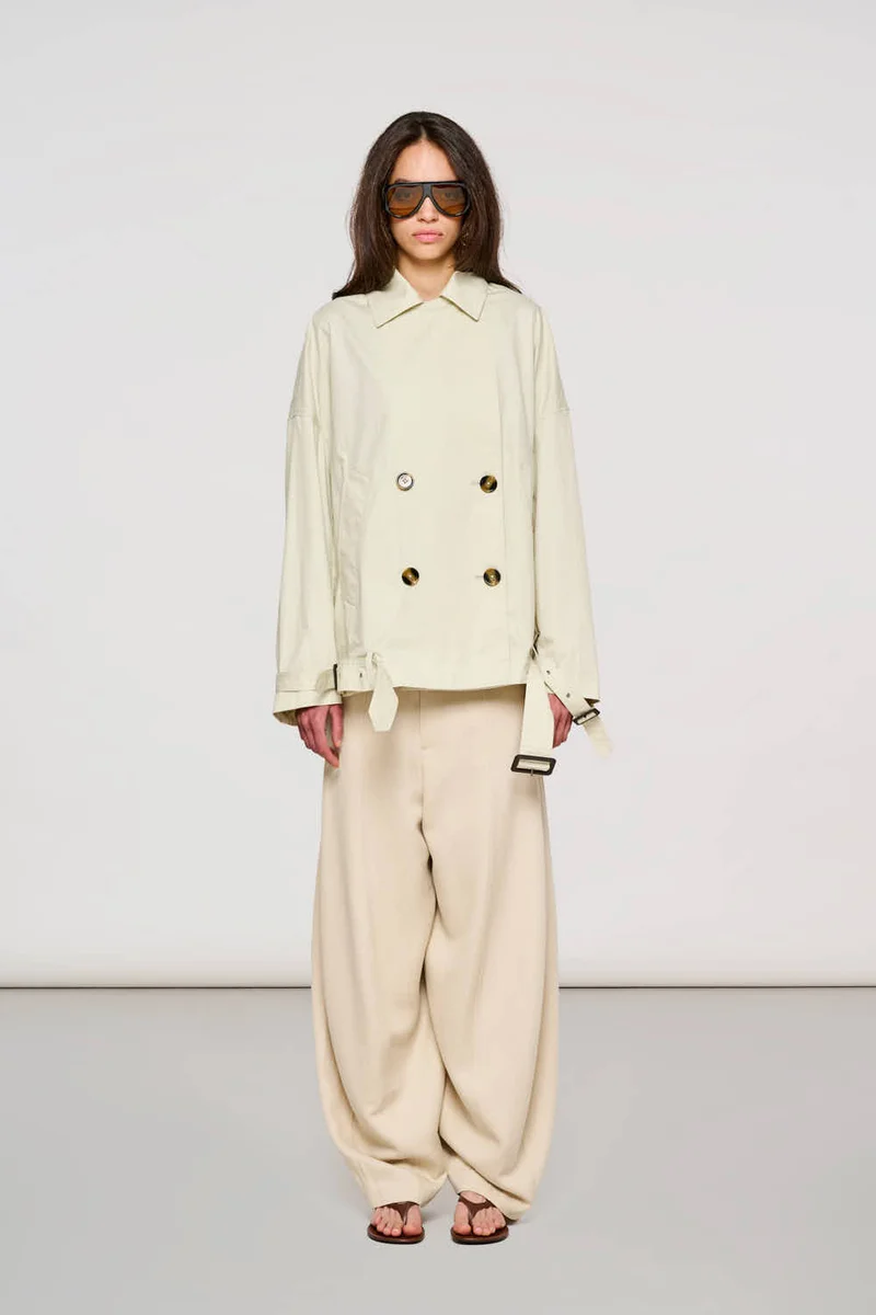 5100 Kreuzberg Jacket in Cotone Smerigliato Bone White
