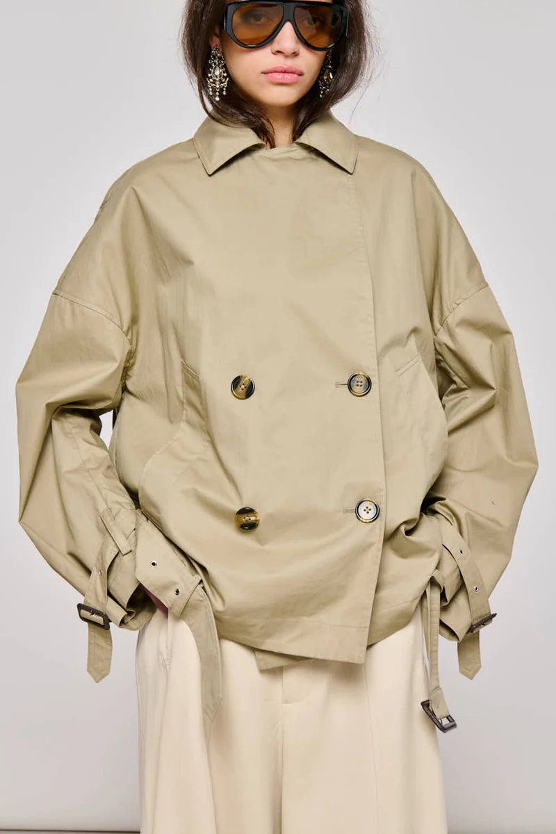 5100 Kreuzberg Jacket in Cotone Smerigliato Oxford Tan