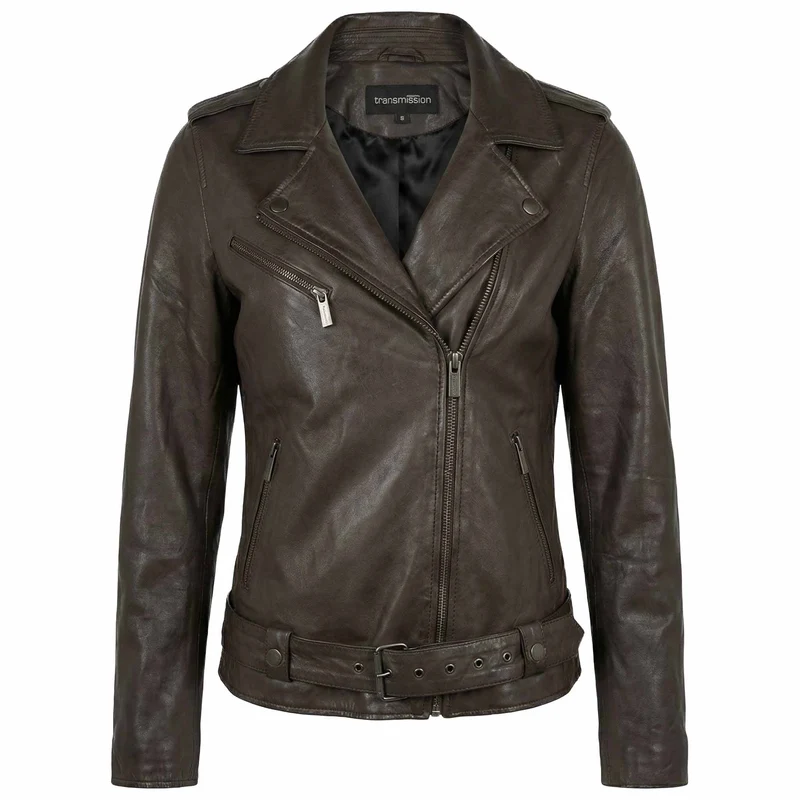 Transmission Bikerjack Leder Donkerbruin | Tall