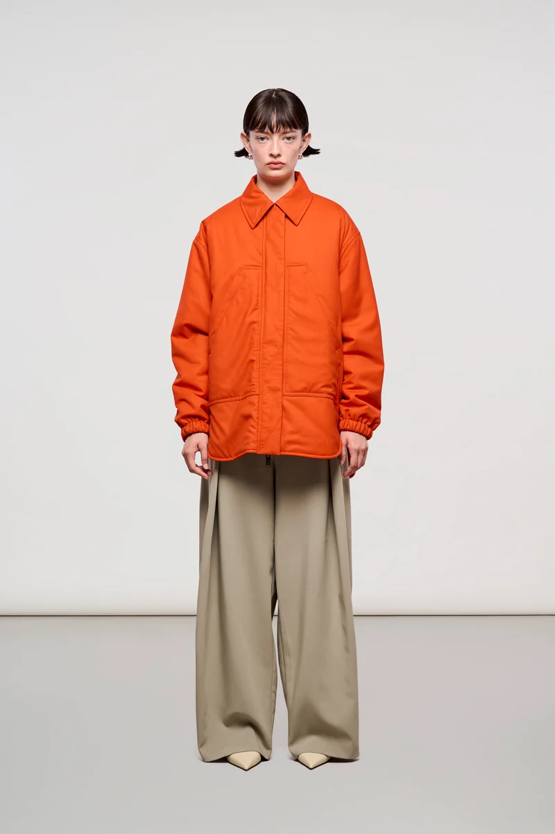 4700 GIACCA CAMICIA ANTWERP IN LANA IMBOTTITA PURED PUMPKIN