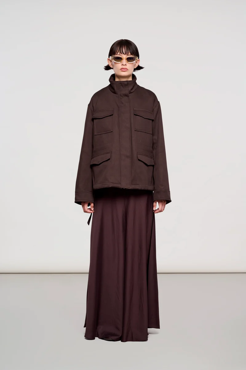 3300 FIELD JACKET HACKNEY IN COTONE DUCHESSE MOLE