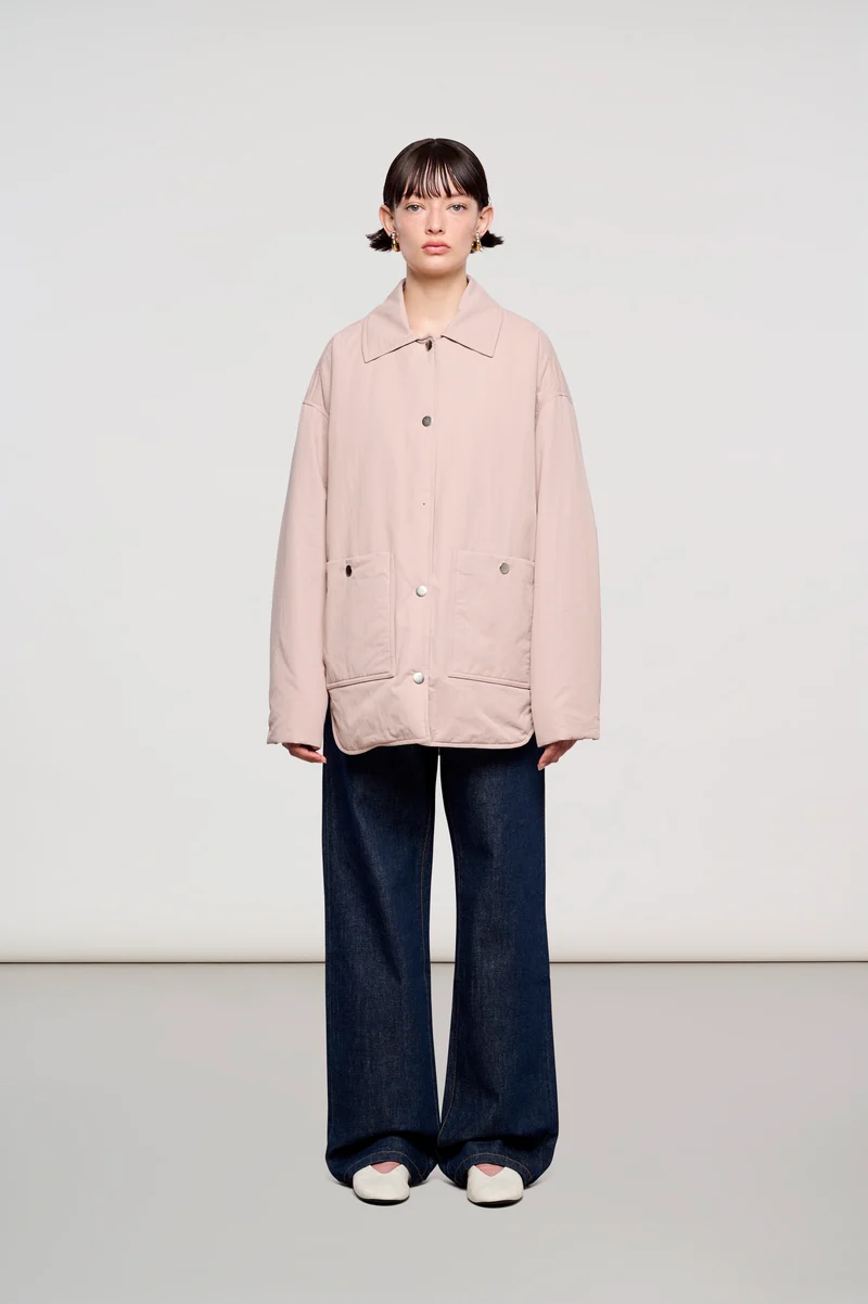 7300 GIACCA CAMICIA ANTWERP IN LEGGERO COTONE IMBOTTITO MUSHROOM