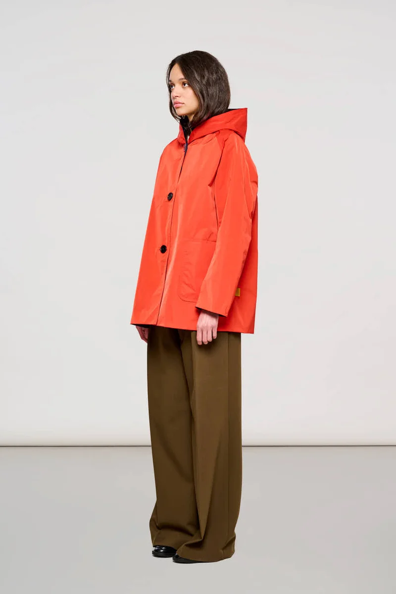 0900 Soho Reversible Short Jacket in Memory Molten Lava + Total Eclipse