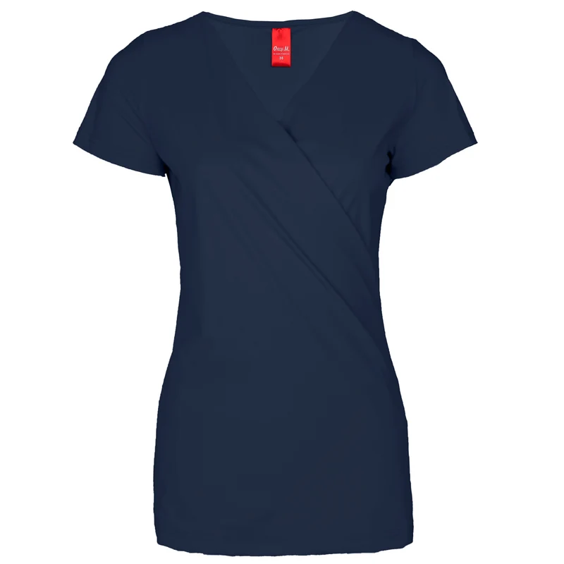 Only-M Top Overslag Donkerblauw | Tall