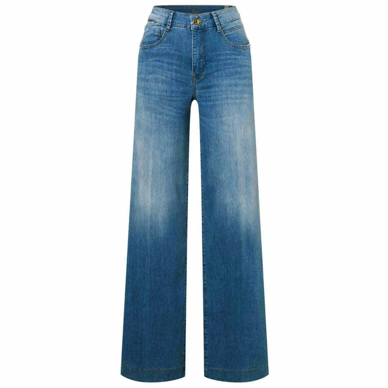 Mac Jeans Rich Palazzo Navy Heavy Wash | Tall