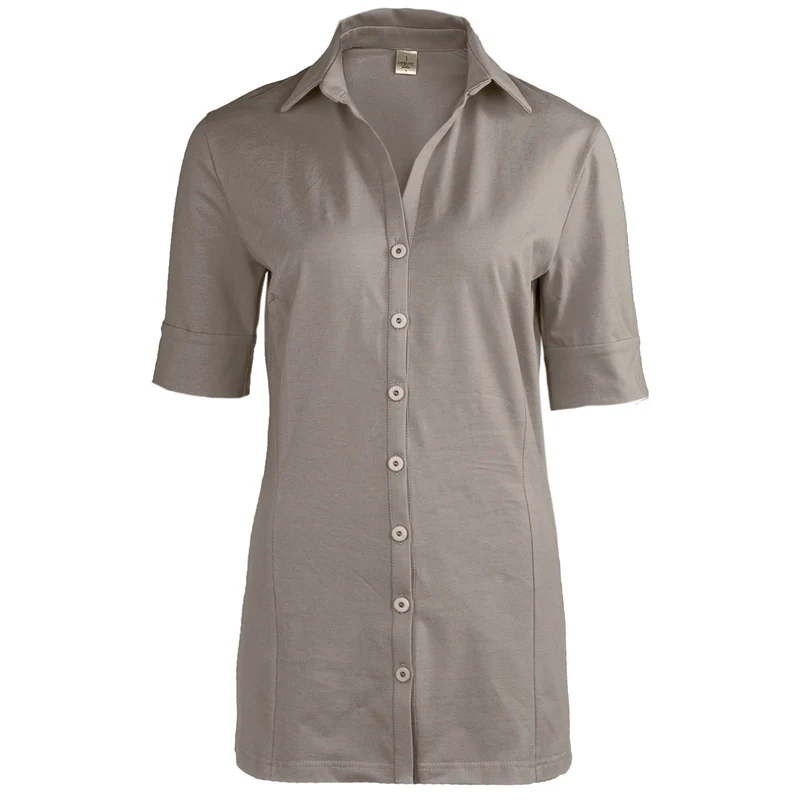 Longlady Blouse Daan Taupe | Tall