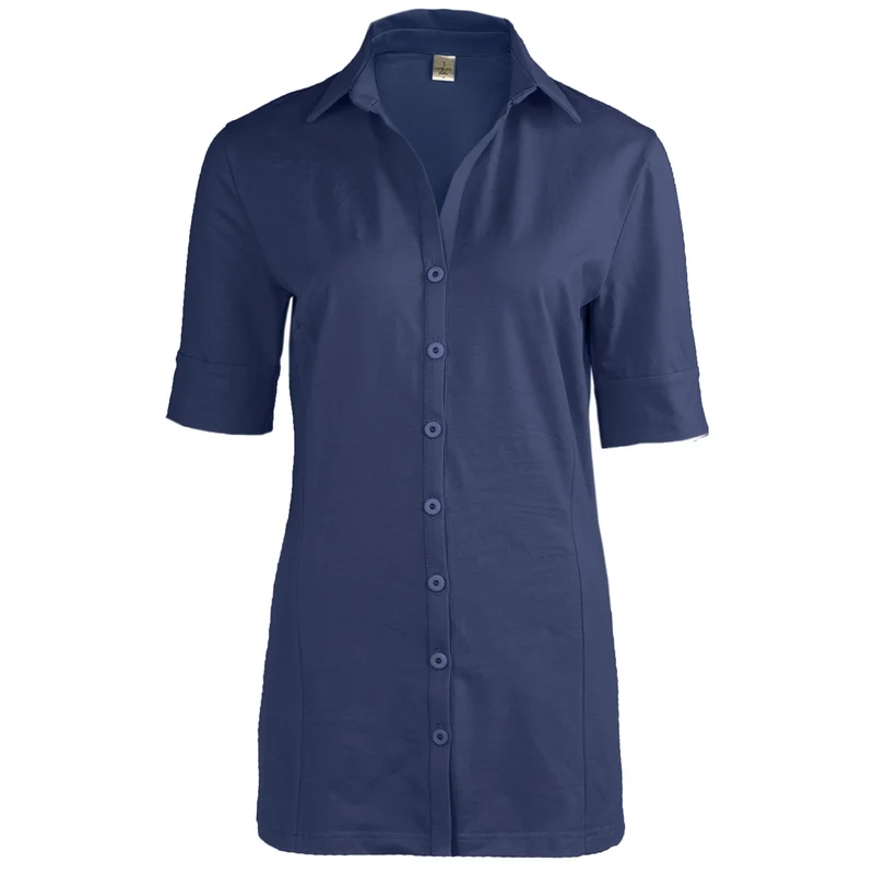 Longlady Blouse Daan Donkerblauw | Tall