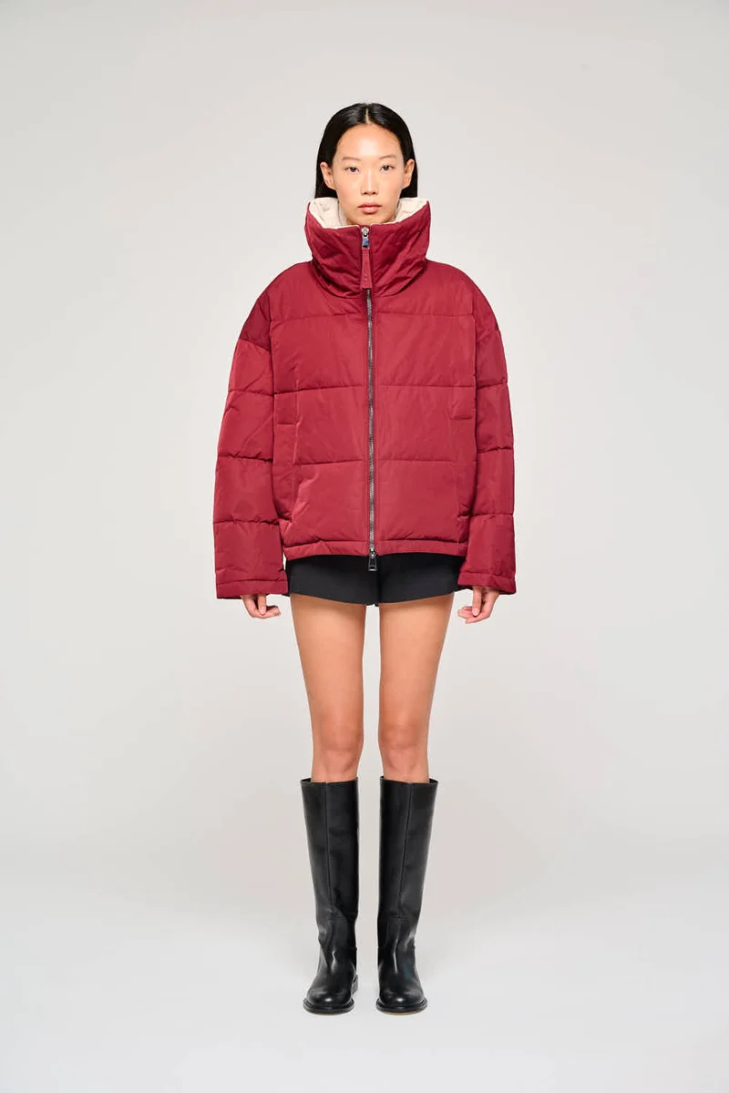 9314 PIUMINO IMBOTTITO IN NYLON IDROREPELLENTE ROSSO