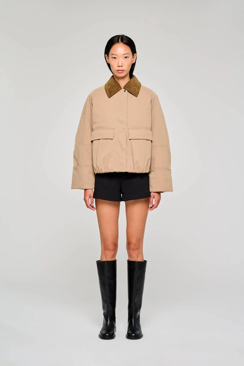 9321 GIACCA UTILITY CORTA CAMMELLO