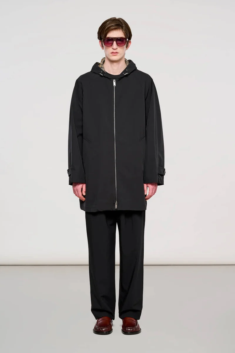 0600 Wien Long Barracuda in Two Layers Black