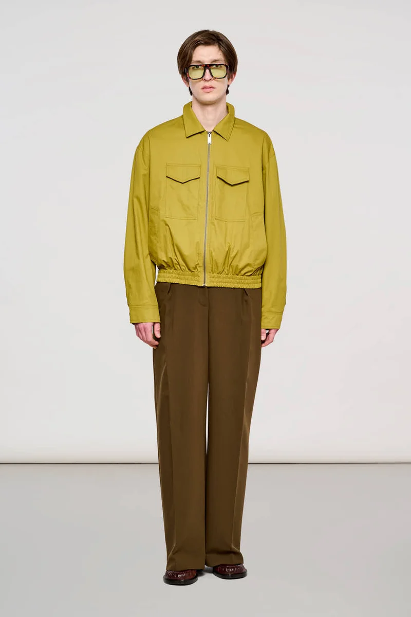 0800 Heathrow Light Jacket in Cotone Smerigliato Burnished Gold