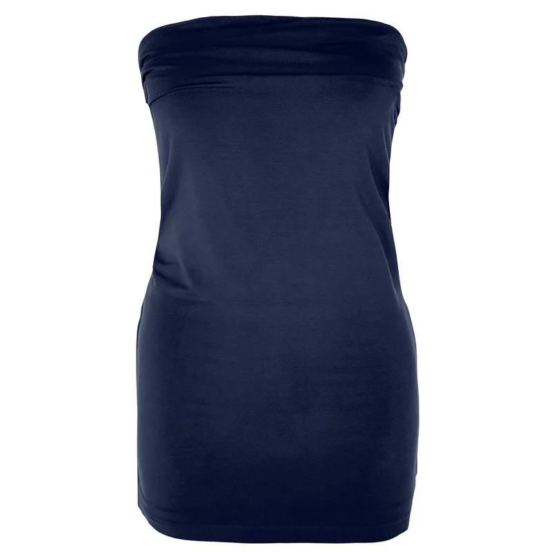 Longlady Bandeau top Tanda Donkerblauw | Tall