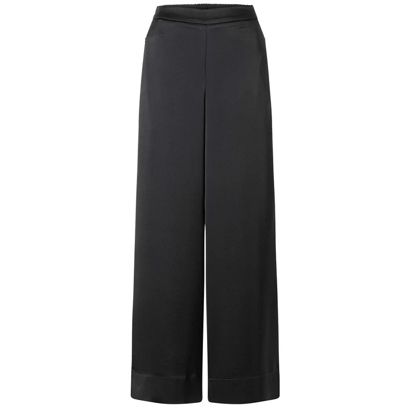 Mac Broek Coralie Satin Zwart | Tall