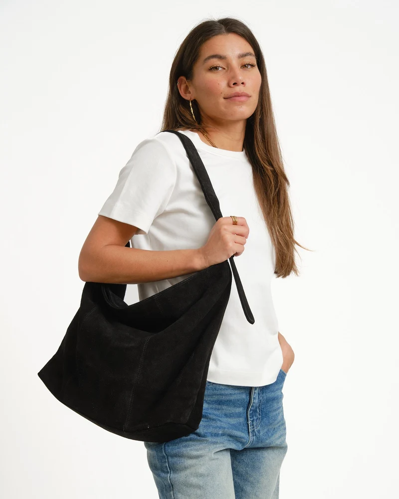 TILTIL Ariana Bag Suede Zwart