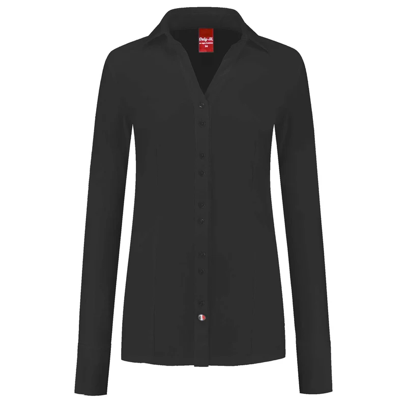 Only-M Blouse Sporty Zwart | Tall