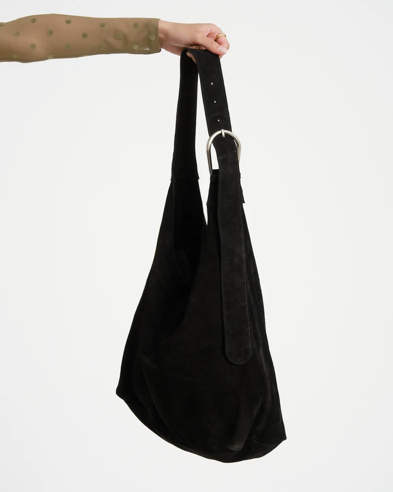 TILTIL Bag Yuki Buckle Suede Black