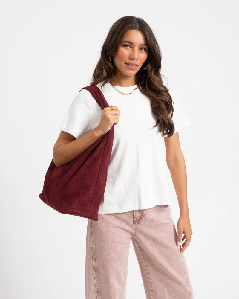 TILTIL Bag Yuki Plum Suede Donkerpaars