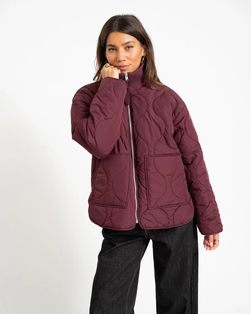 Serena Mid Quilted Jacket Winetasting