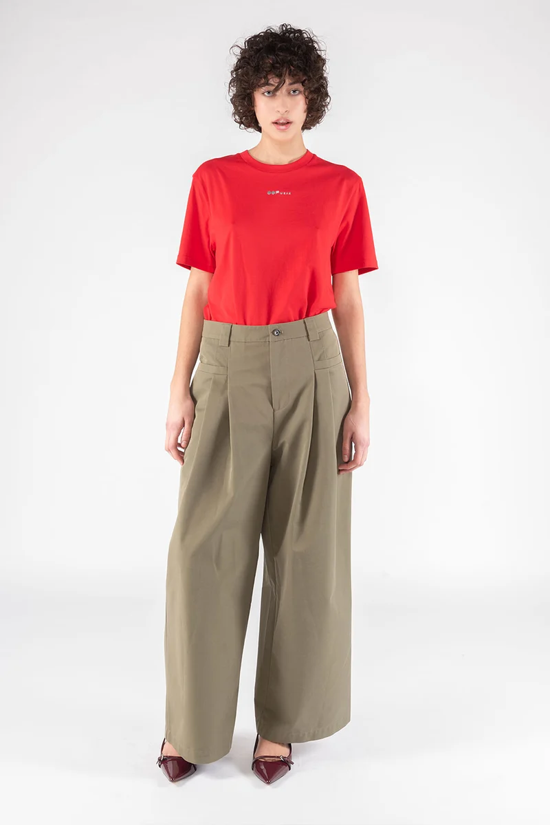 Pantaloni 8031 In Gabardina Verde Militare