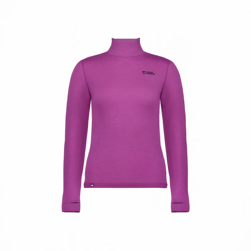Cascade Merino Mock Neck Long Sleeve Baselayer Top