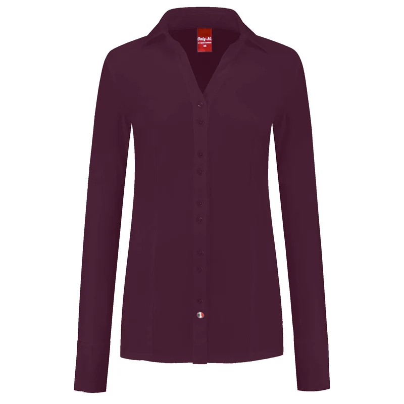 Only-M Blouse Sporty Wijnrood | Tall