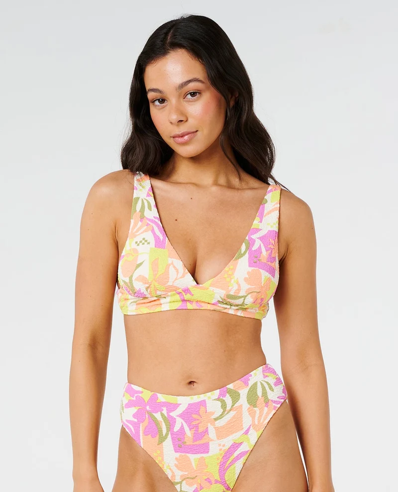 Topanga Geo Deep V Bikini Top