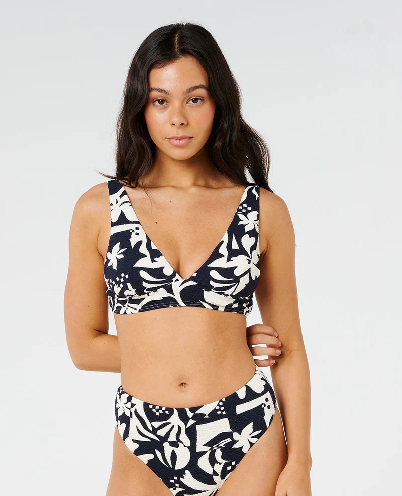 Topanga Geo Deep V Bikini Top