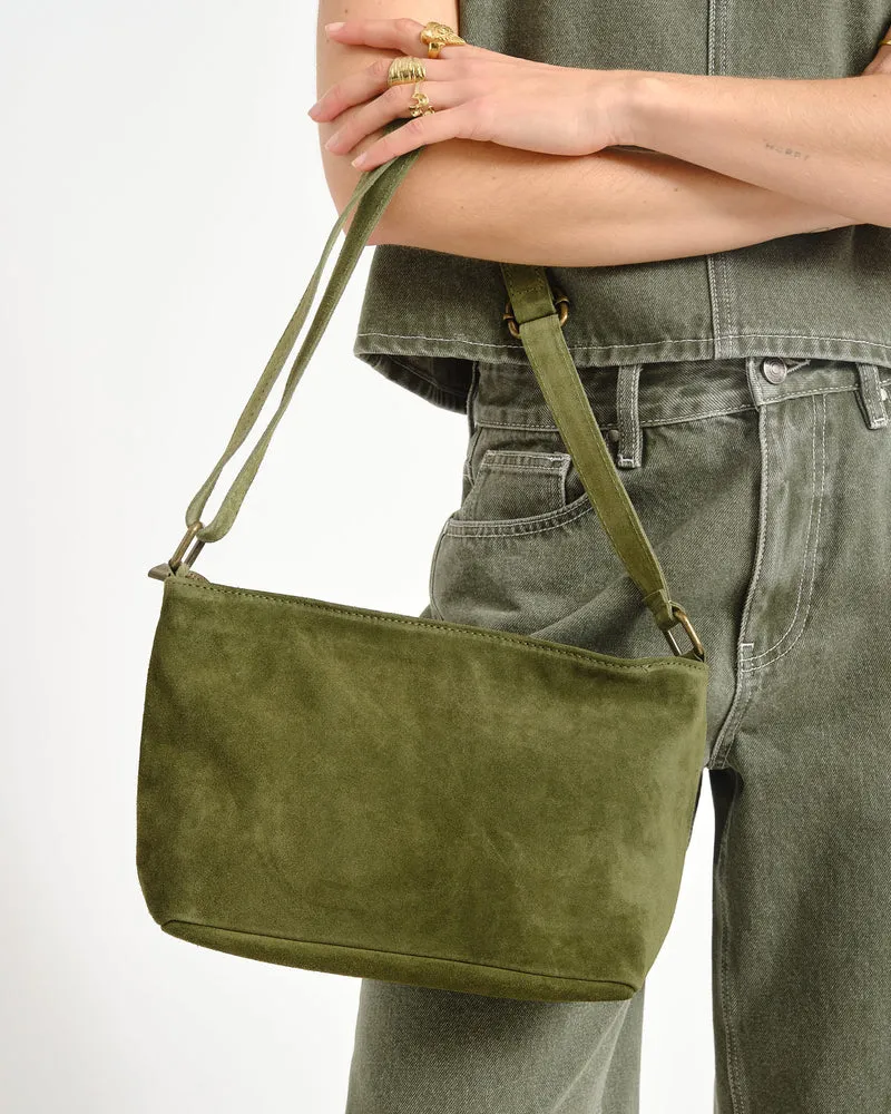 Karin Suede Tas Groen