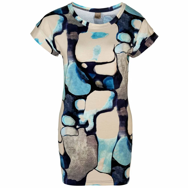 Longlady Shirt Tes Aqua Stone | Tall