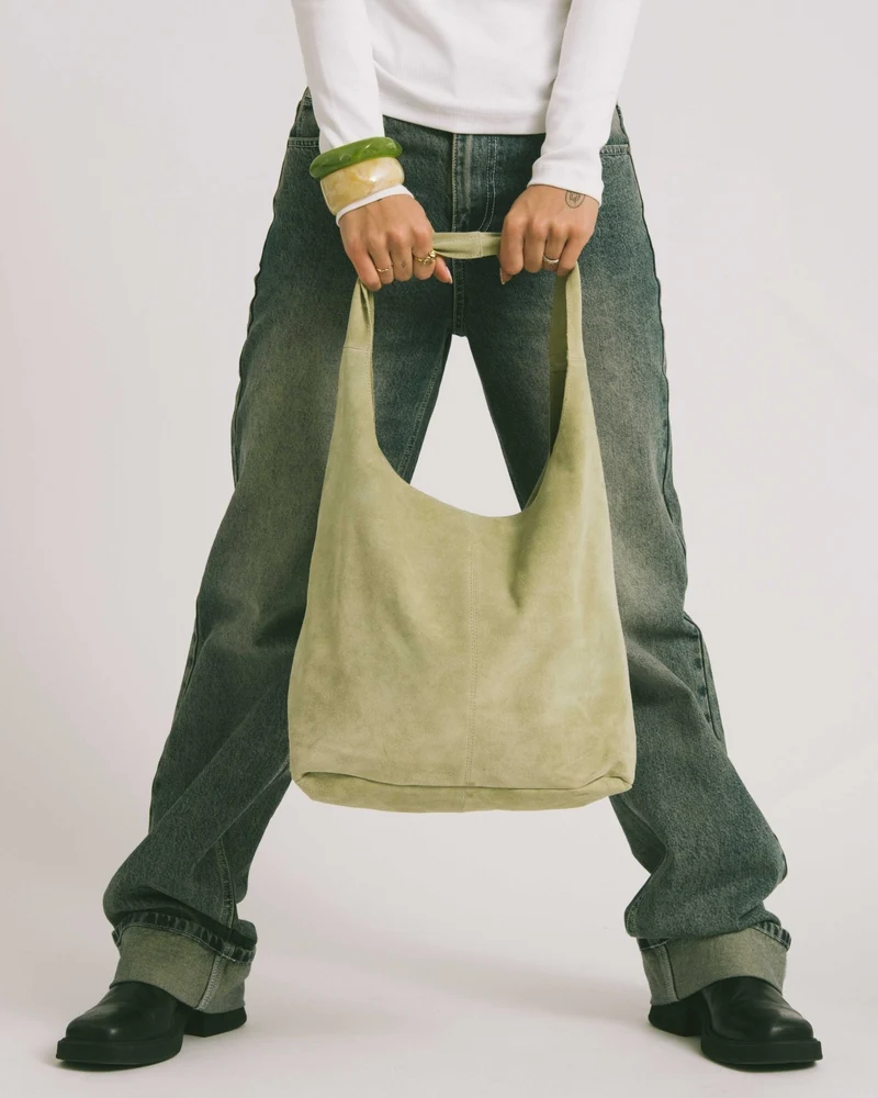 TILTIL Bag Yuki Suede Moss Groen